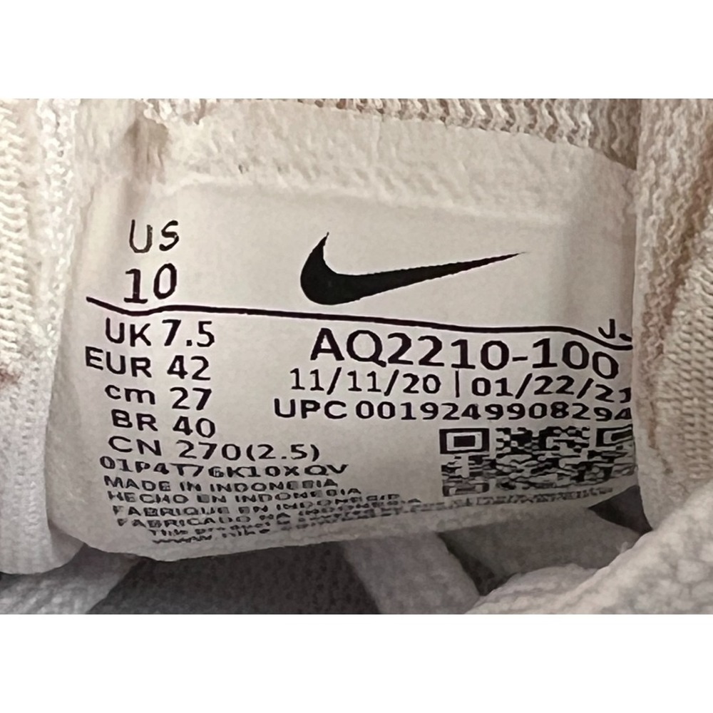Nike Air Zoom Pegasus 36 AQ2210-100 Womens 10 Shoes White Half Blue Sneakers - Picture 7 of 7